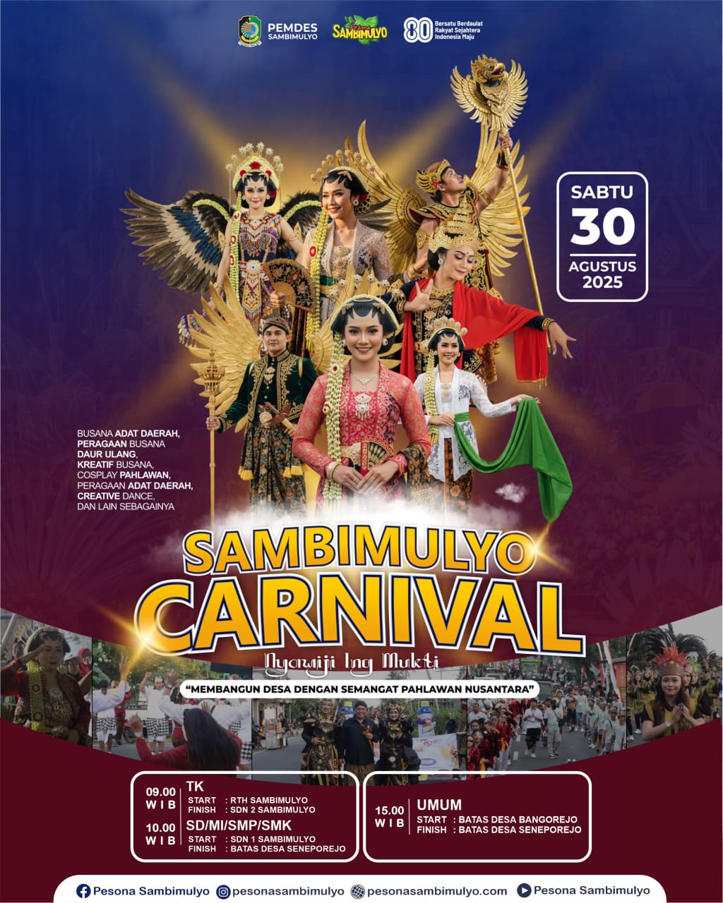 Sambimulyo-Carnival-2025-Nyawiji-Ing-Mukti,-Ajang-Kreativitas-dan-Semangat-Pahlawan-Nusantara.-Kapan?