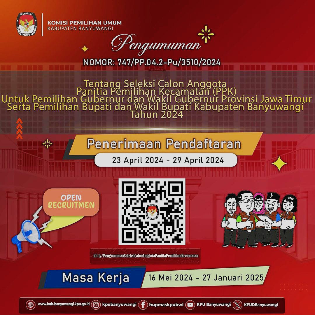 Open Rekrutmen PPK untuk Pilkada Tahun 2024