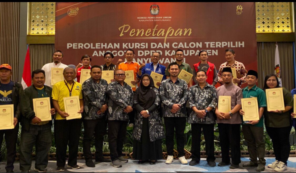 KPU Tetapkan 50 Caleg Terpilih DPRD Banyuwangi, Berikut Daftar dan Perolehan Suaranya