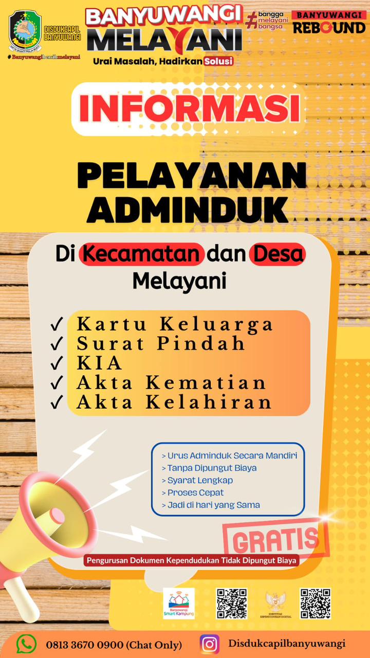 Warga-Banyuwangi-Bisa-Urus-Adminduk-di-Kecamatan-dan-Desa,-Gratis-dan-Cepat!