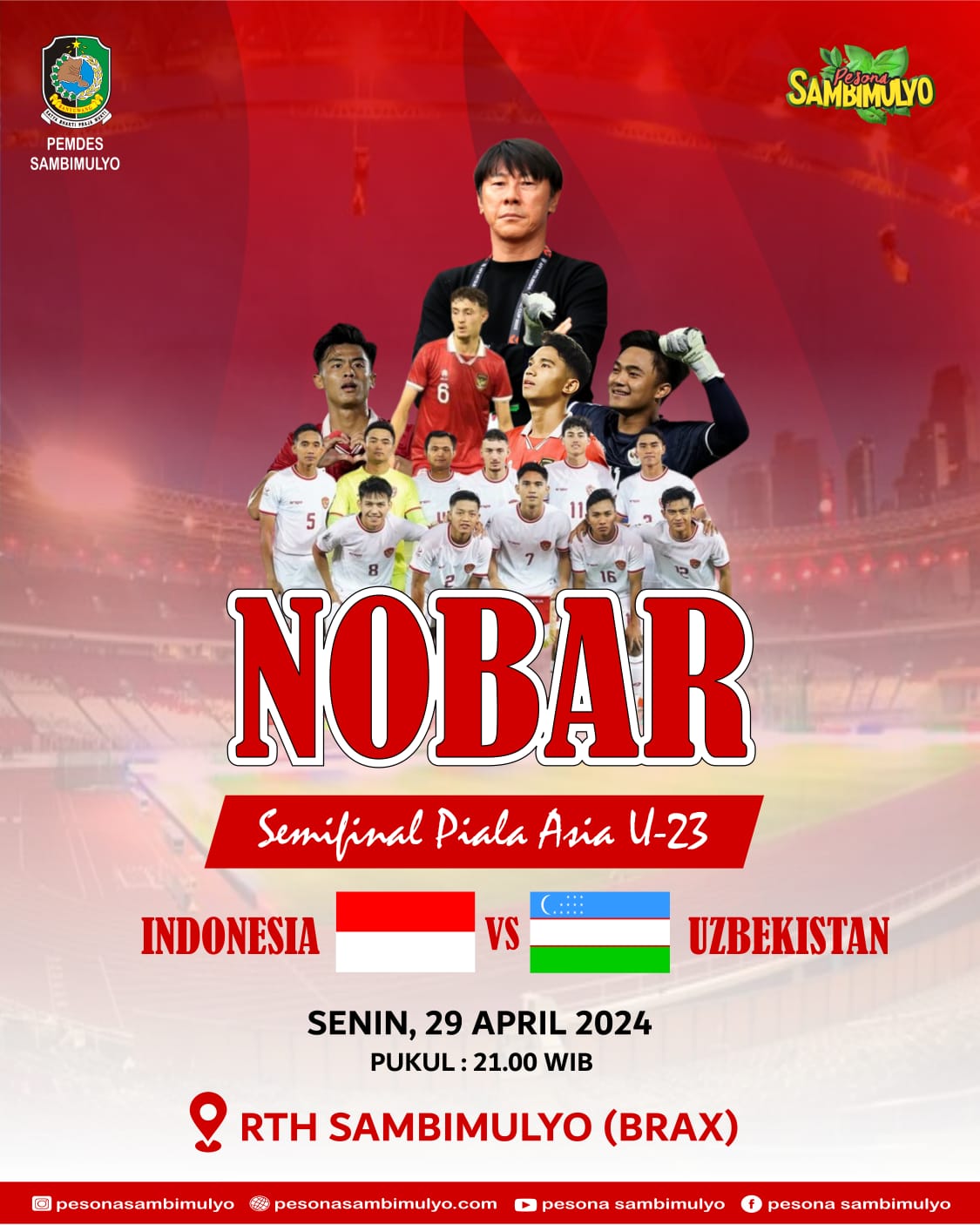 Ayo!!!-Nobar-Semifinal-Indonesia-vs-Uzbekistan-di-RTH-Sambimulyo-Nanti-Malam