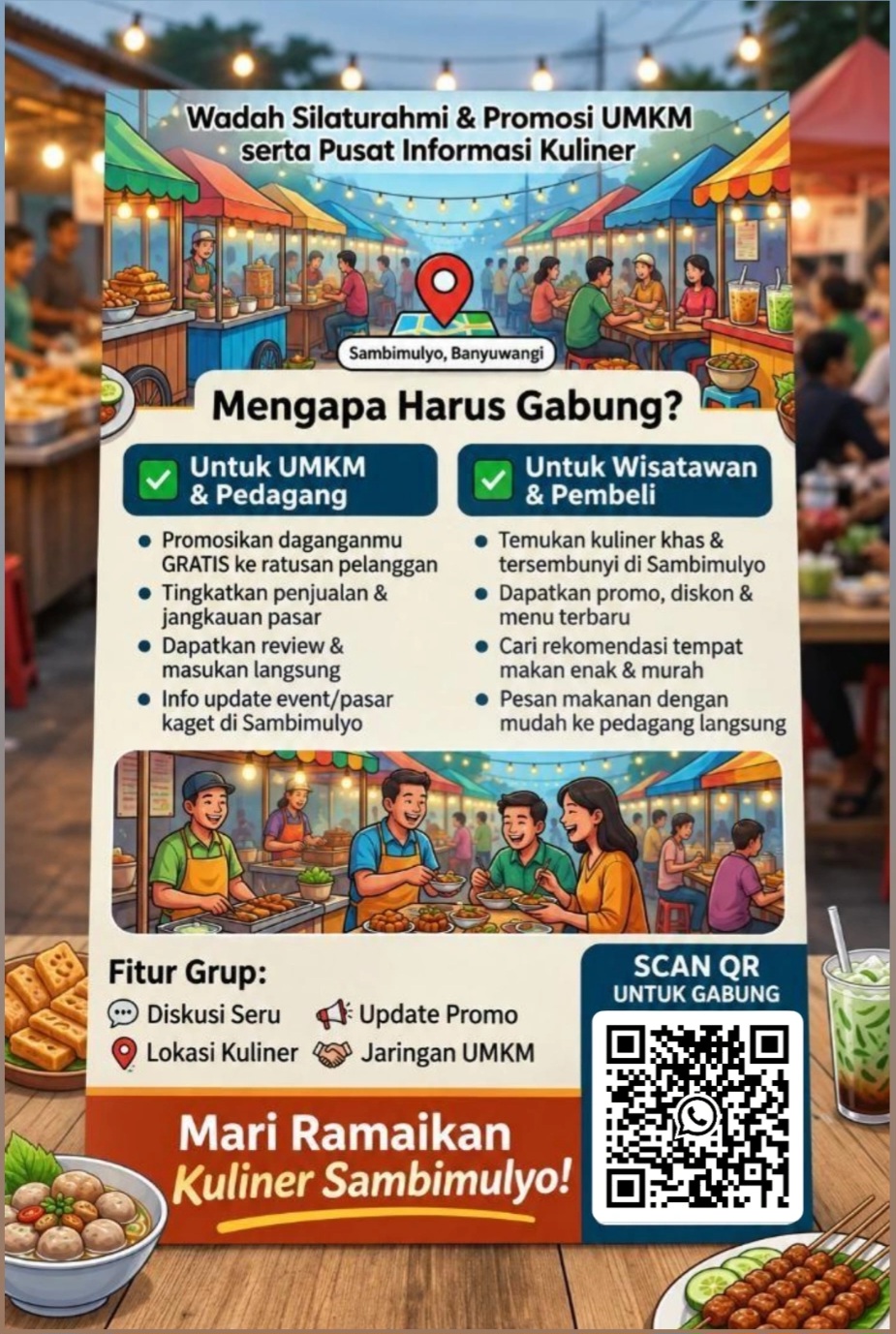 Mari Ramaikan Kuliner Sambimulyo : Wadah Silahturahmi dan Promosi UMKM Lokal