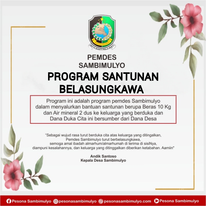 Papan Informasi Desa Sambimulyo Kecamatan Bangorejo Kabupaten Banyuwangi