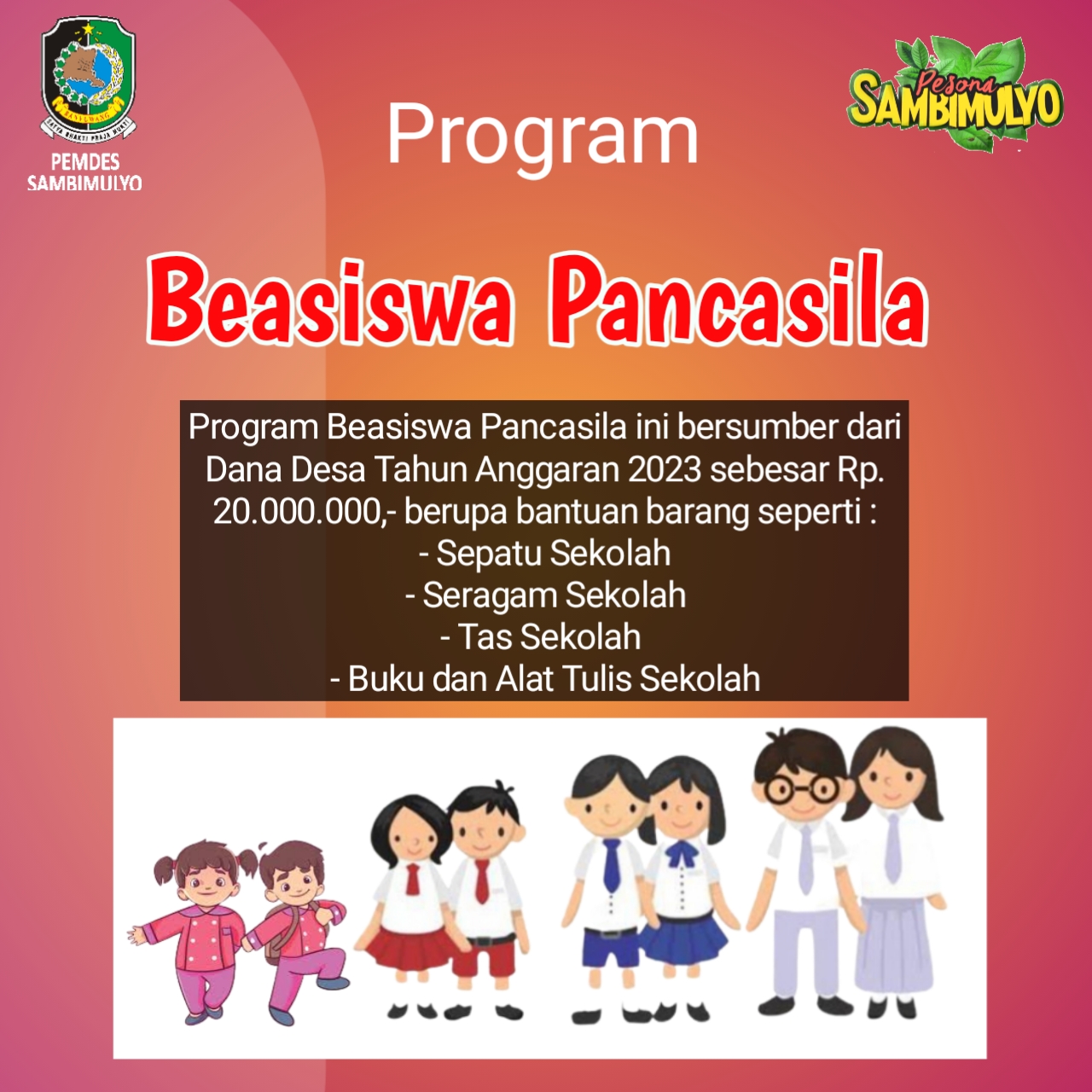 Papan Informasi Desa Sambimulyo Kecamatan Bangorejo Kabupaten Banyuwangi
