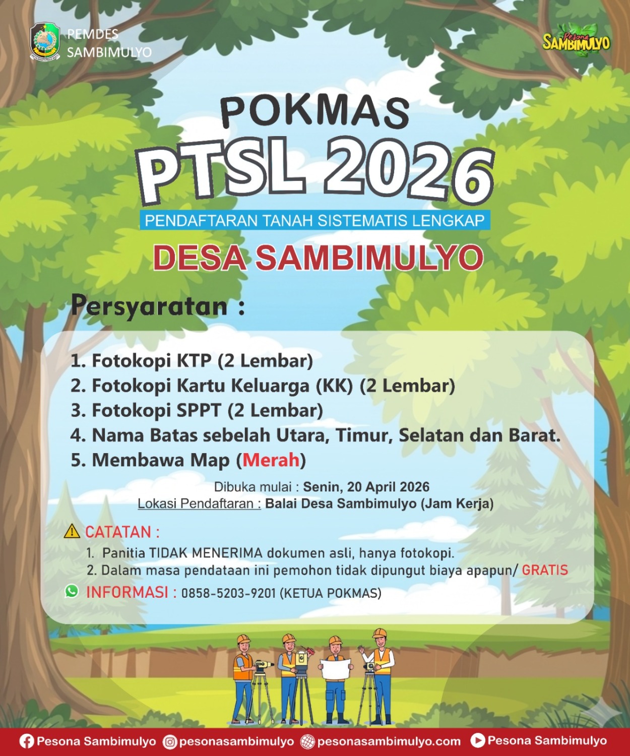 Papan Informasi Desa Sambimulyo Kecamatan Bangorejo Kabupaten Banyuwangi