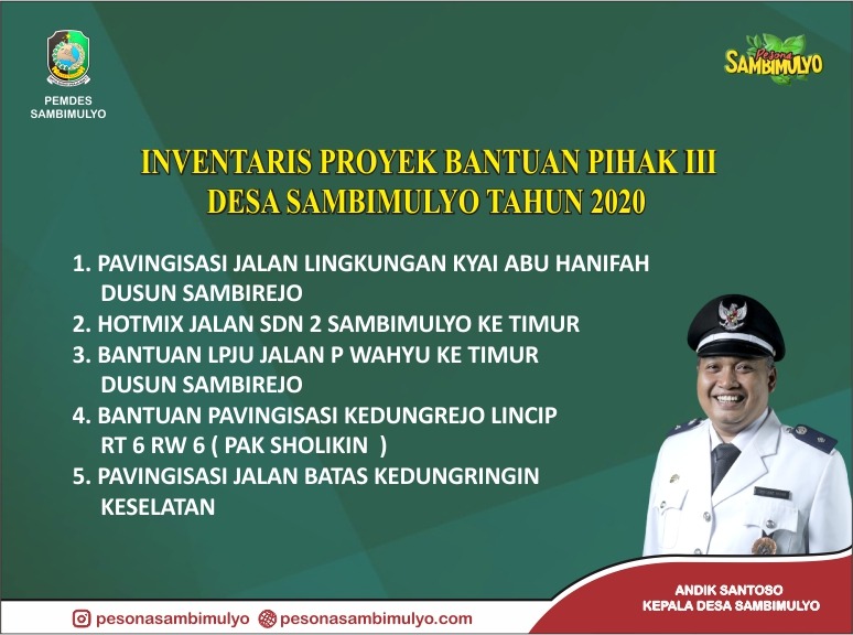 Papan Informasi Desa Sambimulyo Kecamatan Bangorejo Kabupaten Banyuwangi
